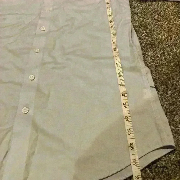 Cole Haan Grand OS Blue Shirt Men's Size 15 And 32/33 Long Sleeve Button Up - Picture 7 of 8